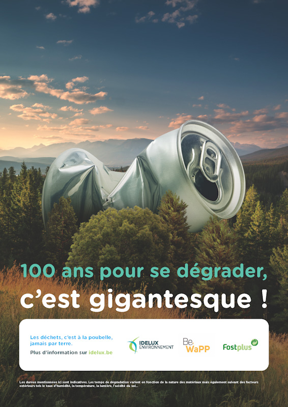 Visuel affiche IDELUX Propreté Publique - Canette