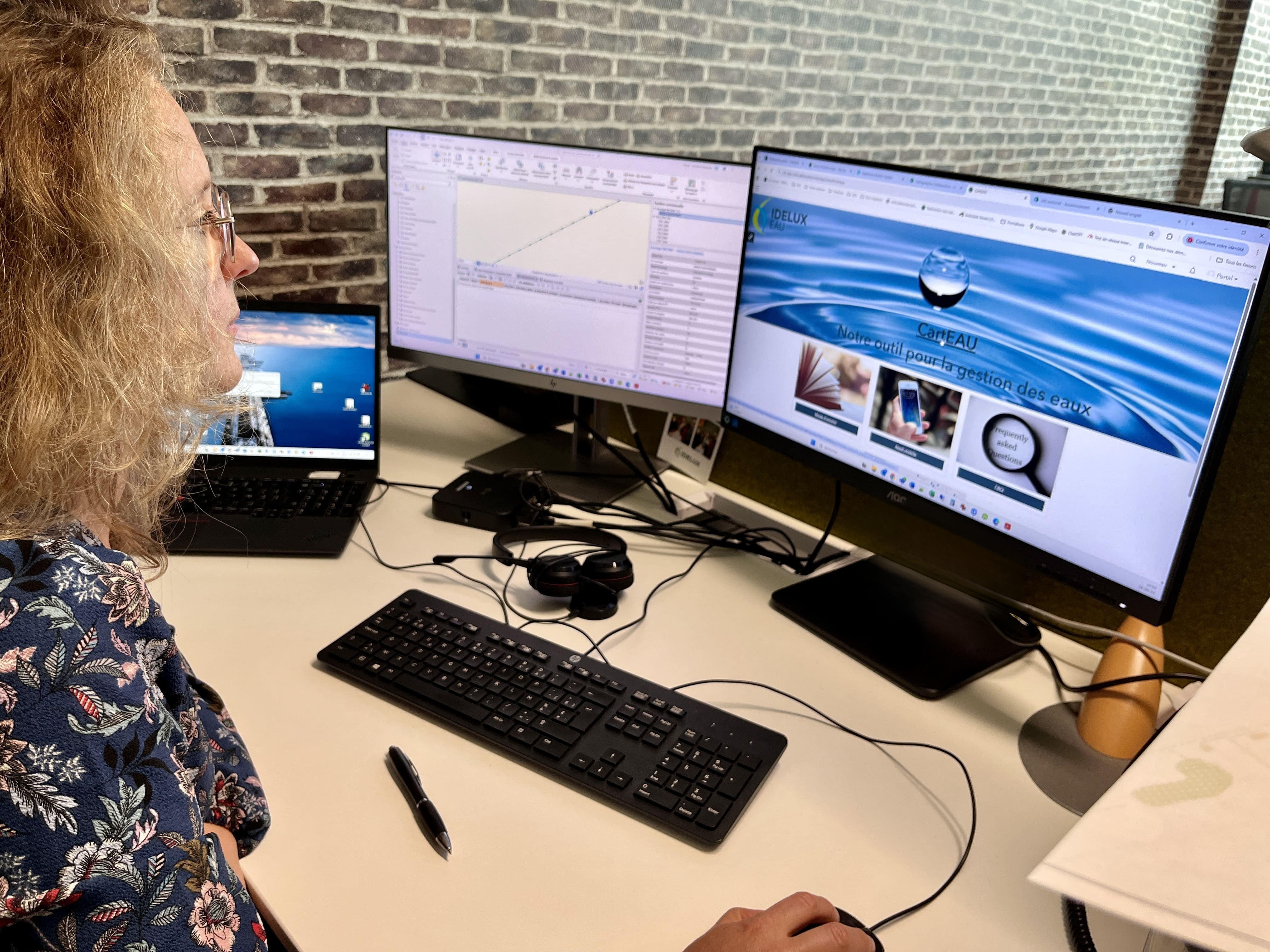 Sandrine travaille sur Cart'Eau