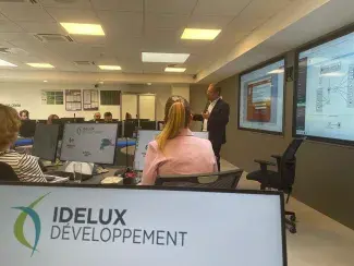 Visite du Ministre Desquesnes sur le parc Galaxia