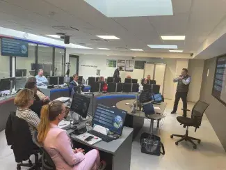 Visite du Ministre Desquesnes sur le parc Galaxia