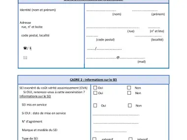 Contrôle SEI - Formulaire de demande d'intégration dans la GPAA