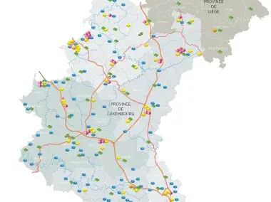 Carte zone IDELUX Environnement