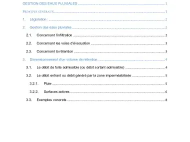 Note de dimensionnement d'un volume de rétention