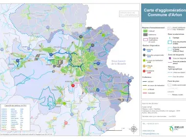 Carte d'agglomération de la commune de Arlon