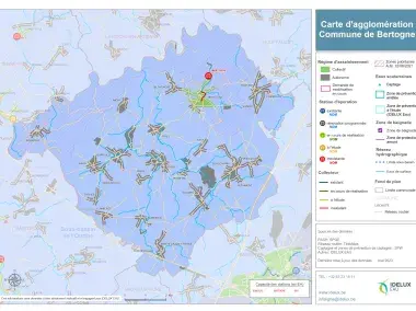 Carte d'agglomération de la commune de Bertogne