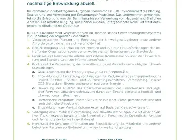 Politique environnementale d'IDELUX Environnement - DE