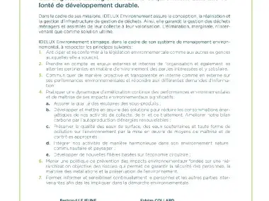 Politique environnementale d'IDELUX Environnement - FR