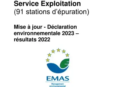 Déclaration environnementale du service « exploitation assainissement » d'IDELUX Eau