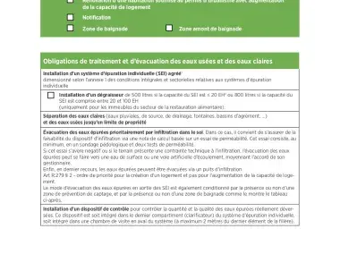 Zone d'assainissement autonome - Dossier particulier pour un SEI < 100 EH