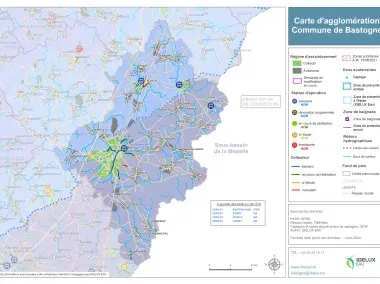 Carte d'agglomération de la commune de Bastogne