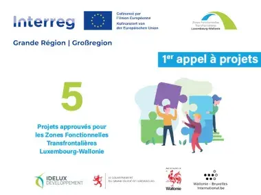 5 Projets approuvés pour les Zones Fonctionnelles Transfrontalières  Luxembourg-Wallonie