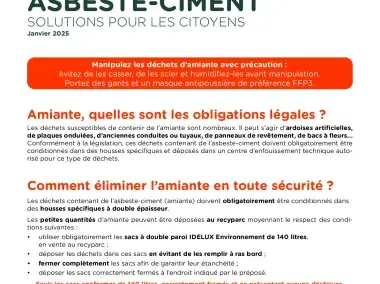 Flyer - Amiante - Solutions pour les citoyens - 2025