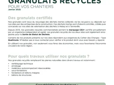 Flyer - Granulats recyclés - 2025 - FR