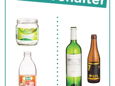 Glasflaschen und -gläser (Glascontainer)