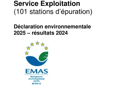 Déclaration environnementale du service « exploitation assainissement » d'IDELUX Eau 2025