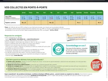 Calendrier des collectes - Bütgenbach - 2026 - FR