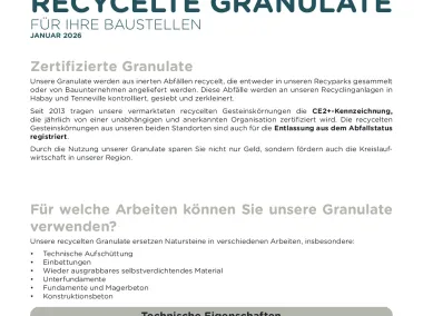 Flyer - Recycelte Granulate - 2026 - DE