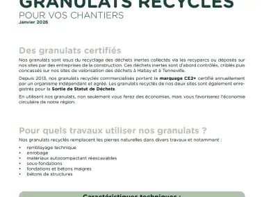 Flyer - Granulats recyclés - 2026 - FR