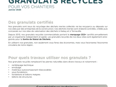 Flyer - Granulats recyclés - 2026 - FR