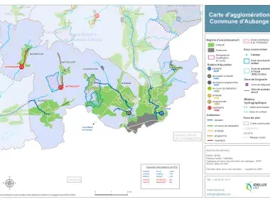 Carte d'agglomération de la commune de Aubange