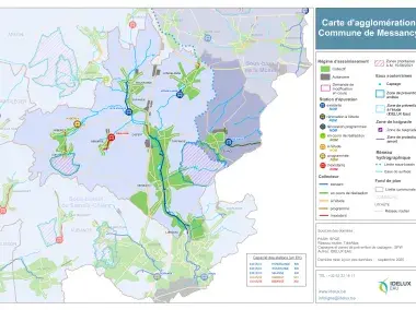 Carte d'agglomération de la commune de Messancy