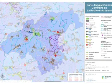 Carte d'agglomération de la commune de La Roche-en-Ardenne
