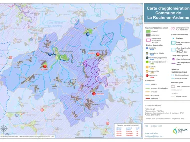 Carte d'agglomération de la commune de La Roche-en-Ardenne