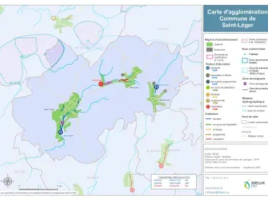 Carte d'agglomération de la commune de Saint-Léger