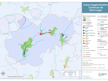 Carte d'agglomération de la commune de Saint-Léger