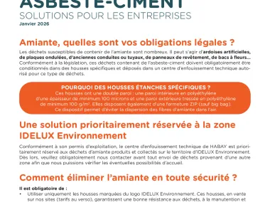 Flyer Amiante - Solution pour les entreprises - 2026
