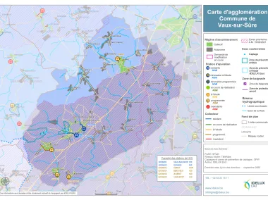 Carte d'agglomération de la commune de Vaux-sur-Sûre