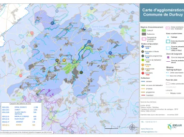 Carte d'agglomération de la commune de Durbuy
