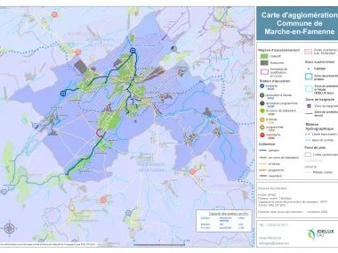 Carte d'agglomération de la commune de Marche-en-Famenne