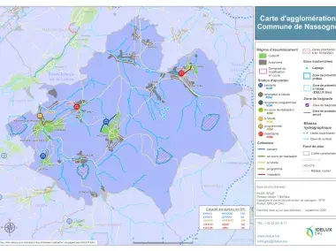 Carte d'agglomération de la commune de Nassogne
