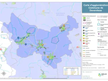 Carte d'agglomération de la commune de Daverdisse