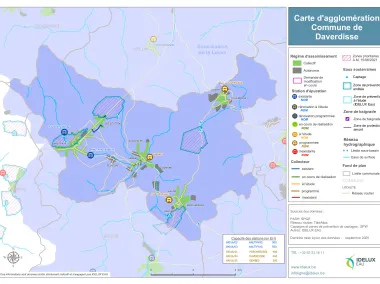 Carte d'agglomération de la commune de Daverdisse