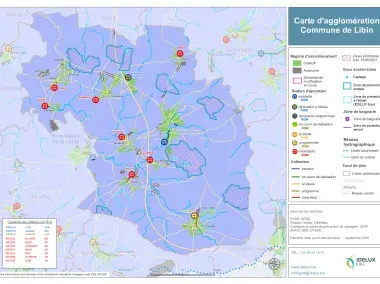 Carte d'agglomération de la commune de Libin