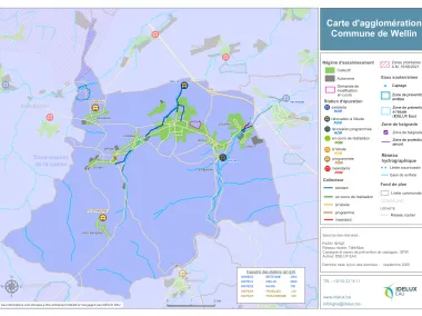 Carte d'agglomération de la commune de Wellin
