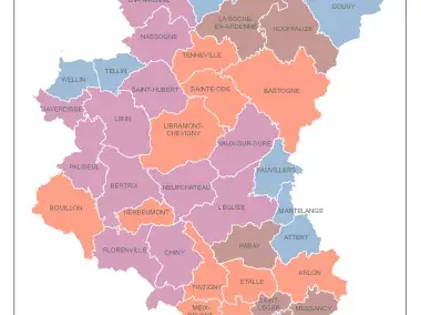 Carte de répartition des conseillers Eau d'IDELUX