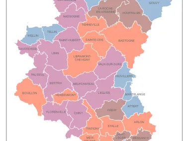 Carte de répartition des conseillers Eau d'IDELUX
