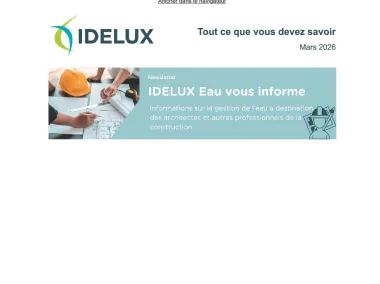 Newsletter IDELUX Eau - Mars 2026