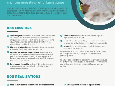 Sécuriser vos projets environnementaux et urbanistiques : Téléchargez la plaquette du service Droit de l'environnement d'IDELUX