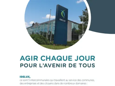 Flyer 4 faces de présentation du Groupe IDELUX - V 2025