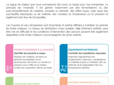 Vague de chaleur et risques industriels - Les bons réflexes pour les entreprises et industries