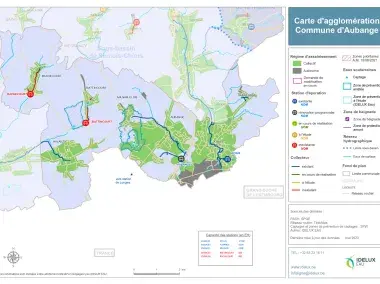 Carte d'agglomération de la commune de Aubange