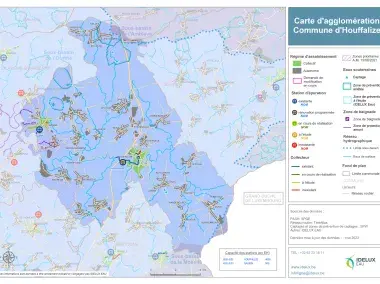 Carte d'agglomération de la commune de Houffalize
