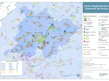 Carte d'agglomération de la commune de Durbuy