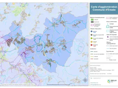 Carte d'agglomération de la commune de Erezée