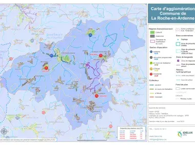 Carte d'agglomération de la commune de La Roche-en-Ardenne