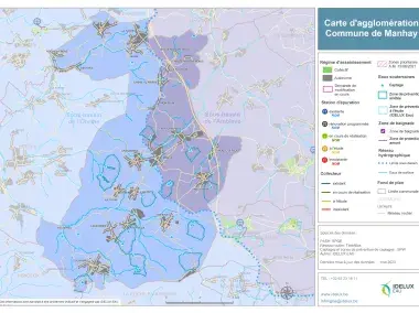 Carte d'agglomération de la commune de Manhay